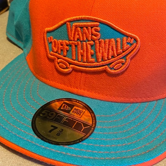 Vans Other - Vans Baseball Hat | Size  7 3/8 | 58.7 cm Orange/Teal NWT - approx 22” head